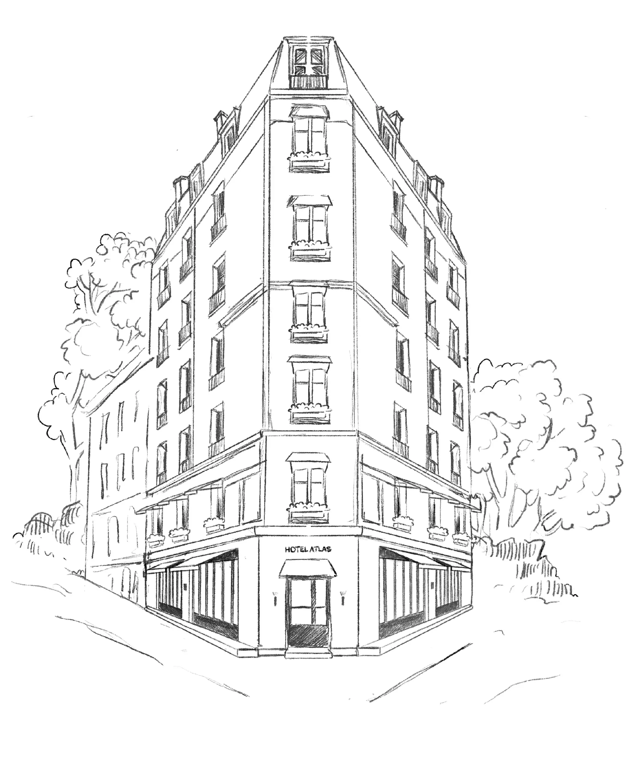 Hôtel Atlas Paris Gravure